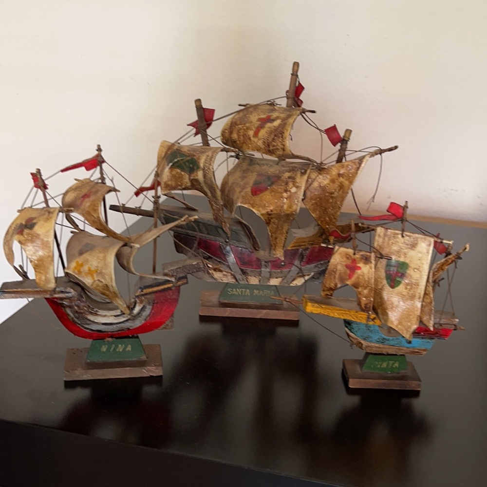 Vintage wood La Niña, La Pinta y la Santa María